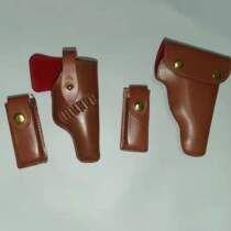  77 type brown cowhide domestic universal invisible quick-pull childrens film and television props soldiers spot 64 pistol holster