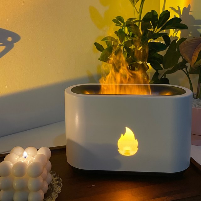 Nordic Flame Aromatherapy Humidifier Ambient Light ມີໝອກຫຼາຍ ຫ້ອງນອນຫ້ອງການ Desktop ຫໍພັກ ຂອງຂວັນຂະໜາດນ້ອຍ