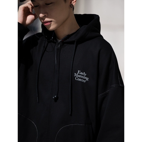 BELLKENIDEA Вставай пораньше, студия 440G, силуэт, простая молния, открытая, рубашка из плотного флиса, плотный хлопок, мужская и женская тенденция