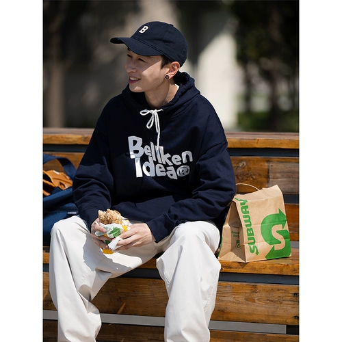 Ретро толстовка с капюшоном с капюшоном подходит для мужчин и женщин для отдыха, свободный крой