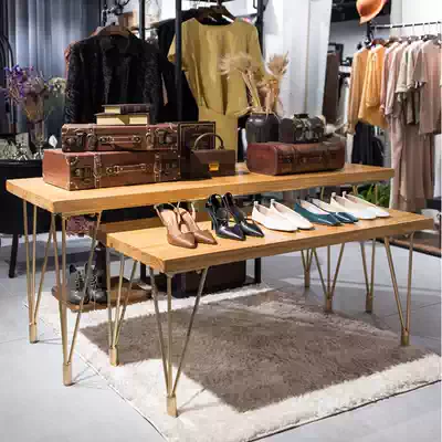 Nordic clothing store display table Zhongdao long square table iron wood rectangular display table long table decoration table