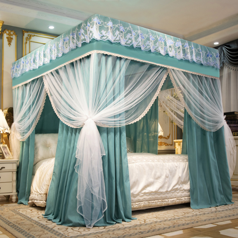 Princess wind integrated bed curtain mosquito net 1 5 1 8m household account 2 m bed cloth shading dust bed curtain dumpling account