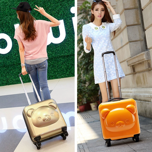 Чемодан, мультяшная милая коробка, 18 дюймов, с медвежатами