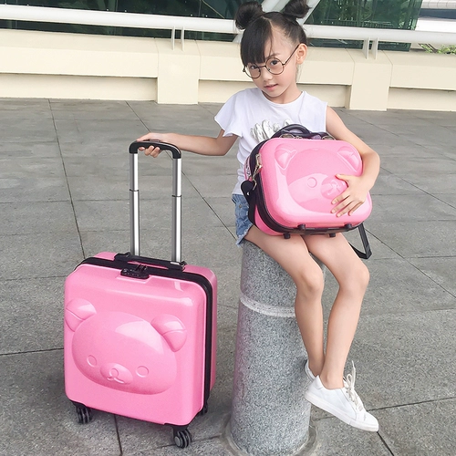 Чемодан, мультяшная милая коробка, 18 дюймов, с медвежатами