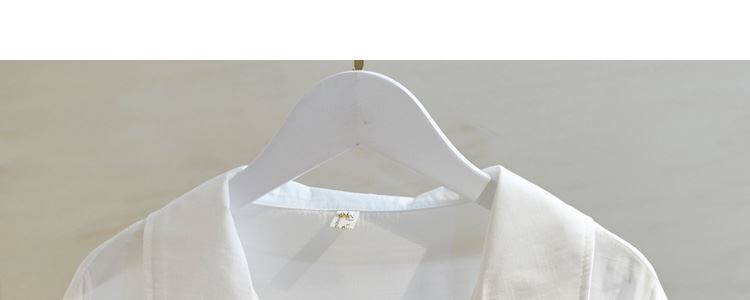 Одежда модная солнца защиты 白衬衫女半袖薄款夏季胖妹妹大码宽松显瘦系带短款上衣简约雪纺衫