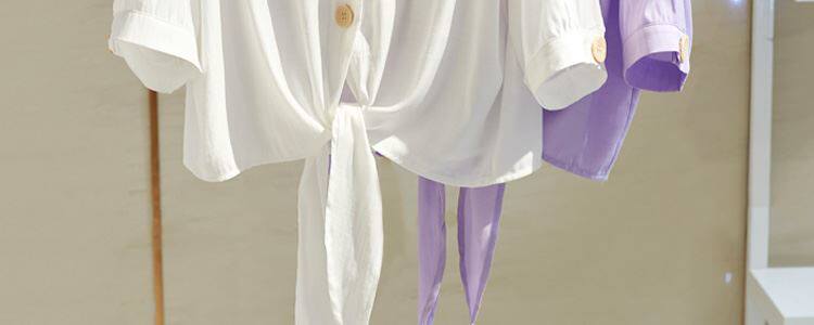 Одежда модная солнца защиты 白衬衫女半袖薄款夏季胖妹妹大码宽松显瘦系带短款上衣简约雪纺衫