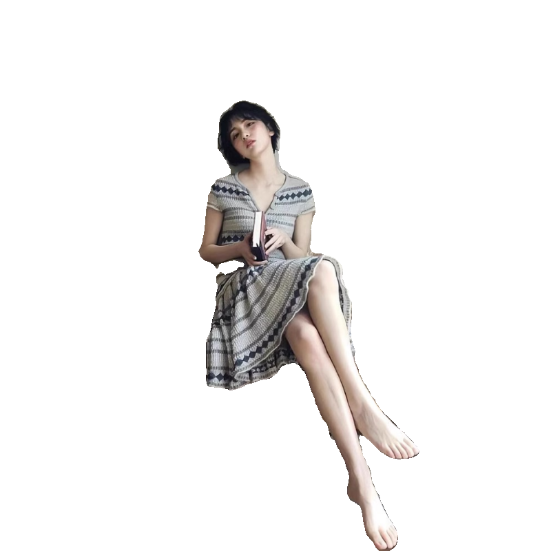 Set, advanced knitted top, skirt, french style, high-quality style Set, advanced knitted top, skirt, french style, high-quality style