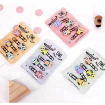 P72 Creative Stationery Cartoon Cat Owl Back Shaped Needle Paginated Bookmarking Colorful Soft Micelles Song student prize 2 pieces
