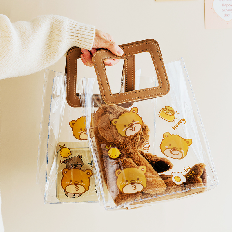 61 Children's Day gift bag pvc handbag gift transparent bag cute accompanied by hand packaging Kindergarten 61