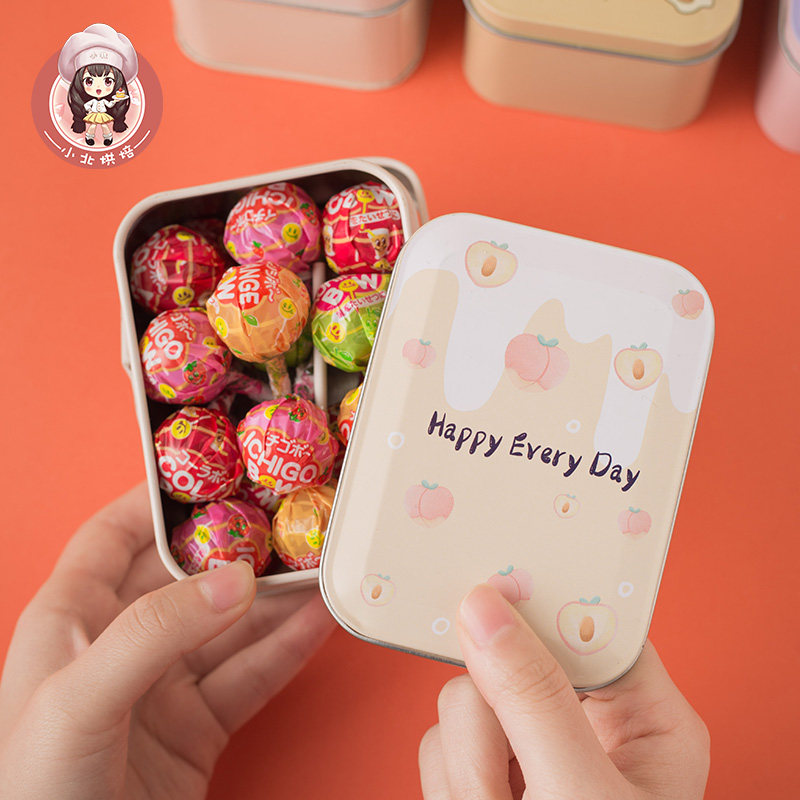 Candy Box Iron Case Hand Bull Rolled Sugar Snowflake Crisp Gift Small Box Packaging Box Empty Cartona Children 2022 New