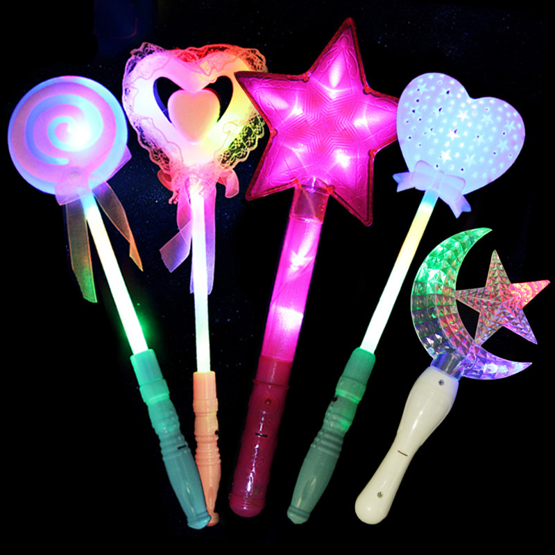 Party Party cartoon light stick children's props glow luminous flash fairy magic wand stall toys wholesale
