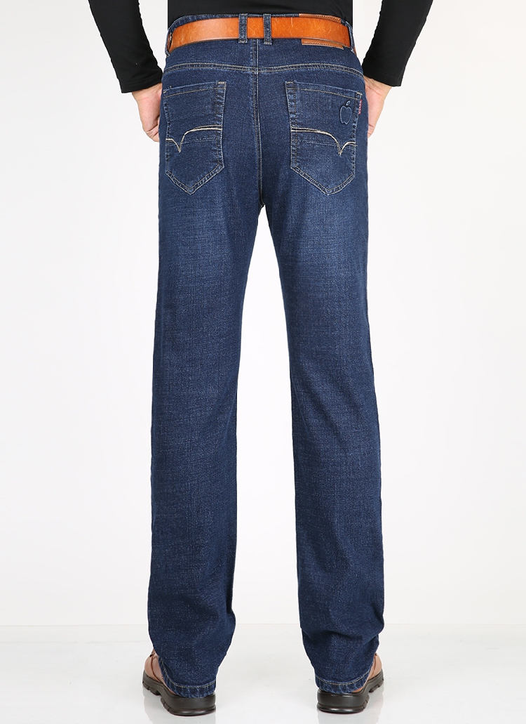 Apple thương hiệu quần jean nam táo chính hãng cotton thẳng trung tính cao eo cha tải mùa thu và mùa đông dày phong cách vintage nam
