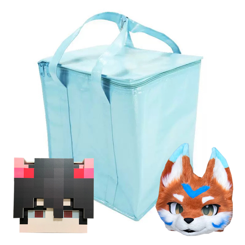 Ten-Year-Old Store Mc Headgear Storage Bag, Animal Head Storage Bag, Portable Bag, Minecraft Headgear Thermal Bag