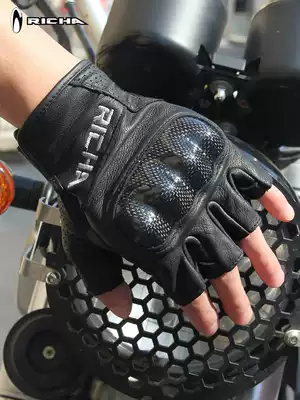 RICHA summer motorcycle half-finger gloves Carbon fiber anti-fall breathable motorcycle riding protective gear knight equipment men and women