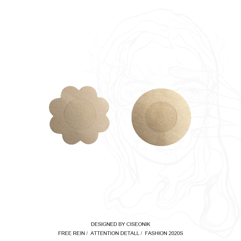 Ciseonik Milky Silicone Gel Invisible Chest Patch Anti-Walk Light Nipple Sticker Unwoven Fabric Disposable Milkstick