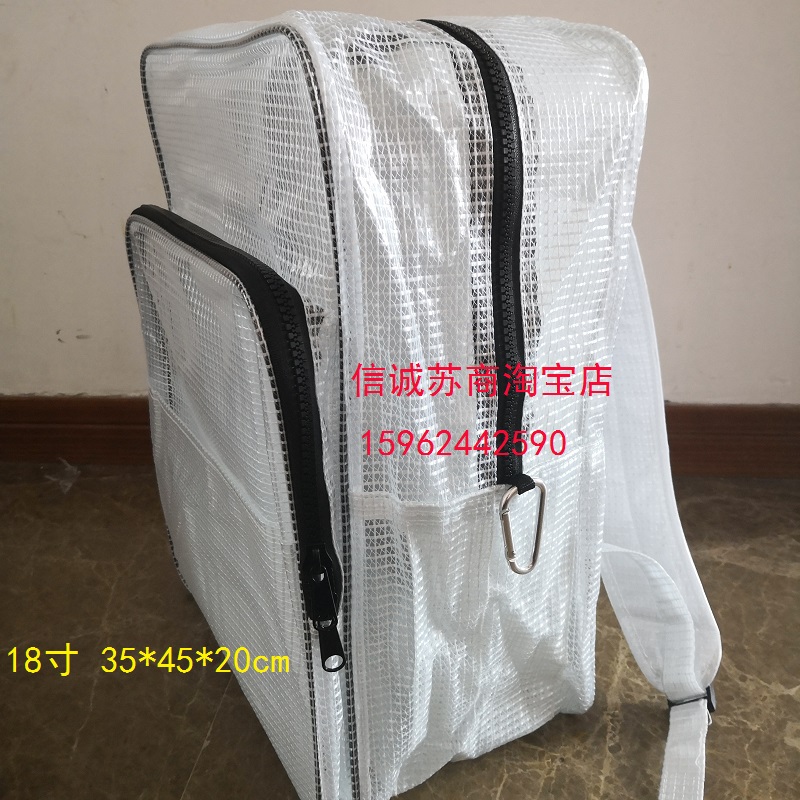 All PVC dust-free pack 18 inch hook adds double shoulder backpack transparent toolkit clean room 35*45*20