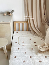 New color nalinaki baby Korean quilted sheets and pillow covers newborn baby bedding pure cotton soft