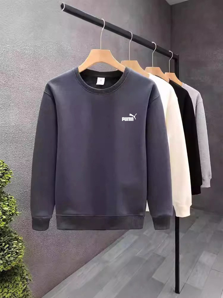 [90% off Special Zone]Men's Sweatshirt for Autumn and Winter, Round Neck Pullover, Casual and Versatile, Unisex Base Shirt, Couple's Top