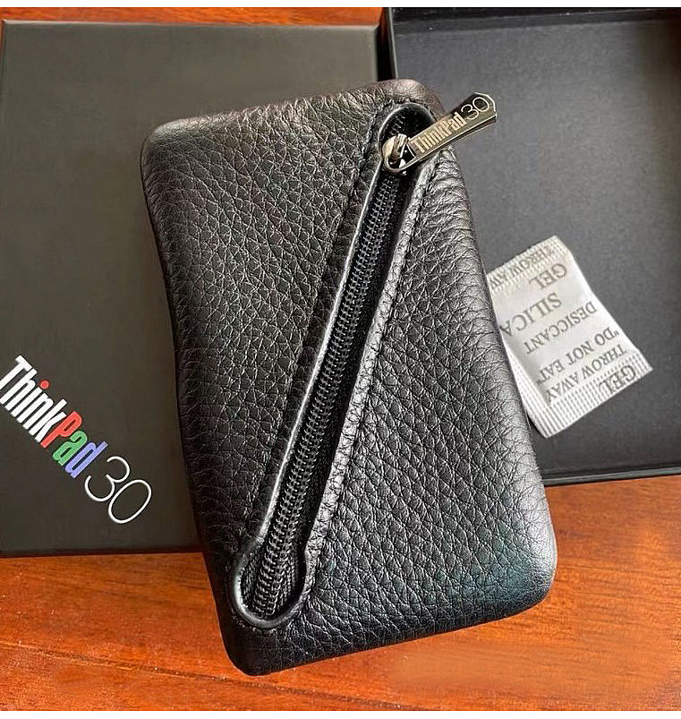Lenovo ThinkPad 30th Anniversary Custom Edition Leather Car Key Holder Storage Bag Mini Coin Coin Purse