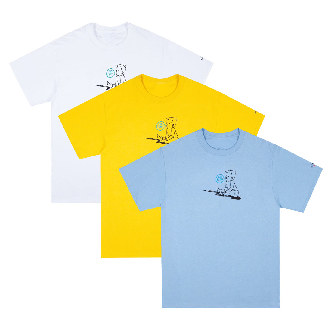 NOAH 20SS No Fish TEE Fish Child prints tide short sleeves for male and female couples casual T-shirts