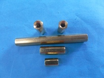 Hexagonal straight air core isolation column copper rod double pass hollow copper column inner diameter 3 * high 8mm