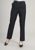  Jinhang summer railway trousers mid-waist straight trousers train attendant high-speed rail professional womens pants navy blue plus size