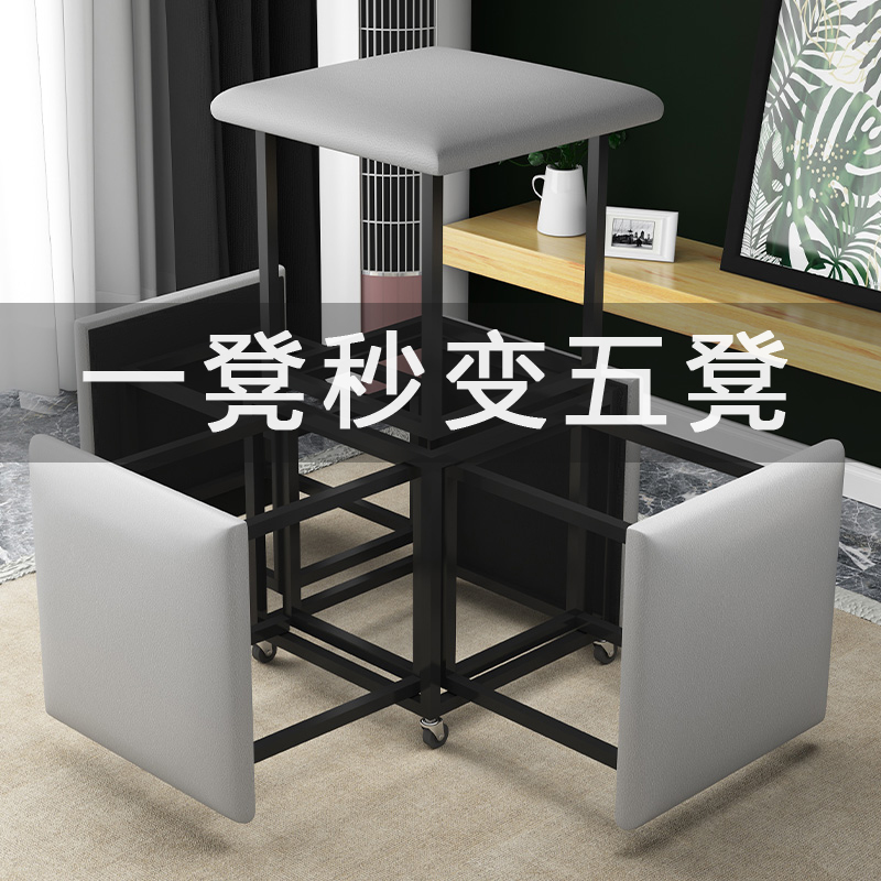 Five-in-one multi-function Rubik's cube combination stool living room coffee table net red stackable storage bench for shoe stool home