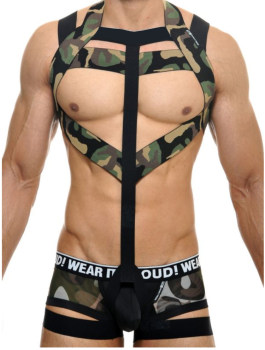 Dj nightclub men's trendy chest straps slim fitness korean style ສາຍເອິກຜູ້ຊາຍ ສ່ວນບຸກຄົນຂອງຜູ້ຊາຍ restraints