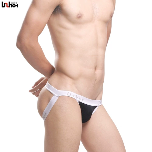 Мужское спортивное хлопковое дышащее белье для коррекции формы бедер, сексуальные штаны, нижнее белье, для бега