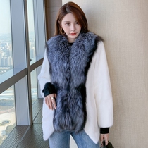 2022 New Imported Fox Fur Collar Mink Fur Coat Female Young Fashion Whole Mink Fur Coat Short Winter