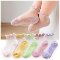 New Products Children Socks Womens Baby Crystal Socks Summer Slim Mesh Children Socks Pure Cotton Cassera Super Slim Ice Socks Socks