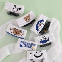 New Crystal Bites Cat Socks Children Short Socks Students Han Edition 100 Hitch Fiberglass Day Ensemble Cute Boat Socks Summer