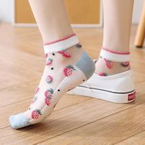 Socks Children Cute Days Ensemble Transparent Crystal Socks Summer Thin Cotton Bottom Short Socks Spring and Chains Tide Fiberglass Summer Wind