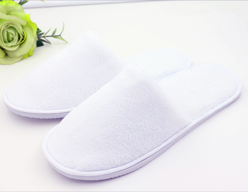 10 pairs of non-disposable slippers Hotel room slippers Home slippers Guest room coral velvet slippers
