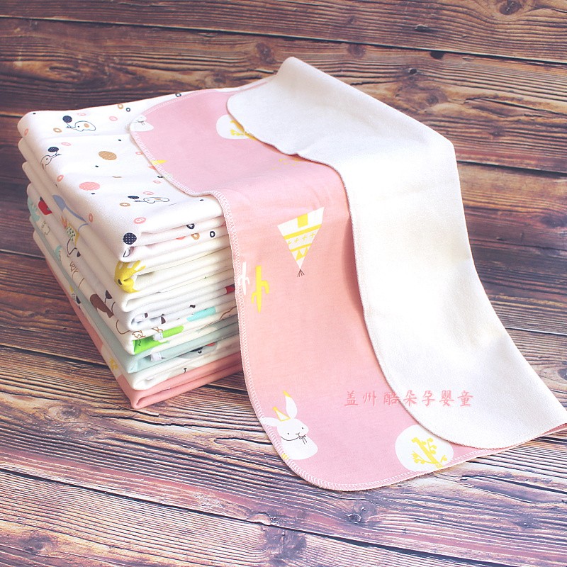 Newborn Pure Cotton Slim ANTI-URINE MAT PURE COTTON BAMBOO FIBER TWO SIDES WITH ANTI-URINE MAT WATERPROOF MAT MULTICOLORED MULTICODE