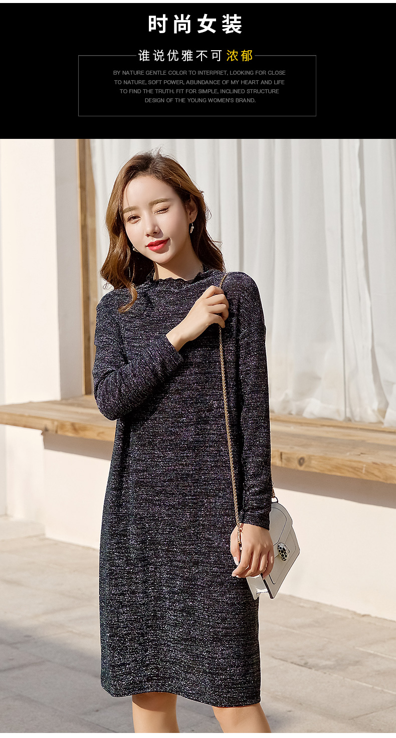 Ou Shiman Jin 2018 mùa thu mới đầm khí chất lụa sáng màu dài váy dài đoạn J18CL1717 váy đẹp
