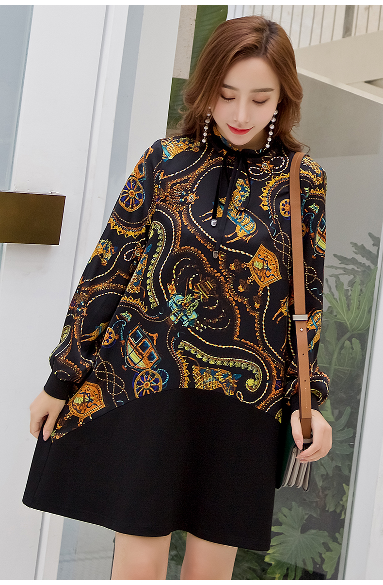 Ou Shiman Jin 2019 xuân mới khí chất lụa khâu váy nữ váy ngắn J19AL1777 - Sản phẩm HOT váy thiết kế đẹp