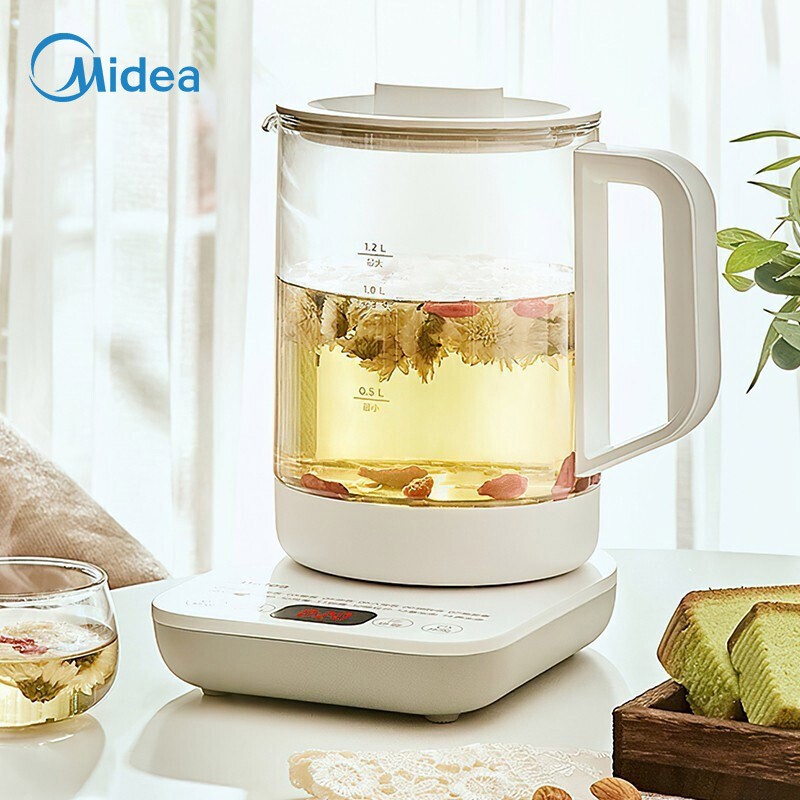 Beauty wellness pot thickened glass Home Multi-power office Burger tea Boiling Tea Stove Cook Tea small quick cooking pot 1 5l