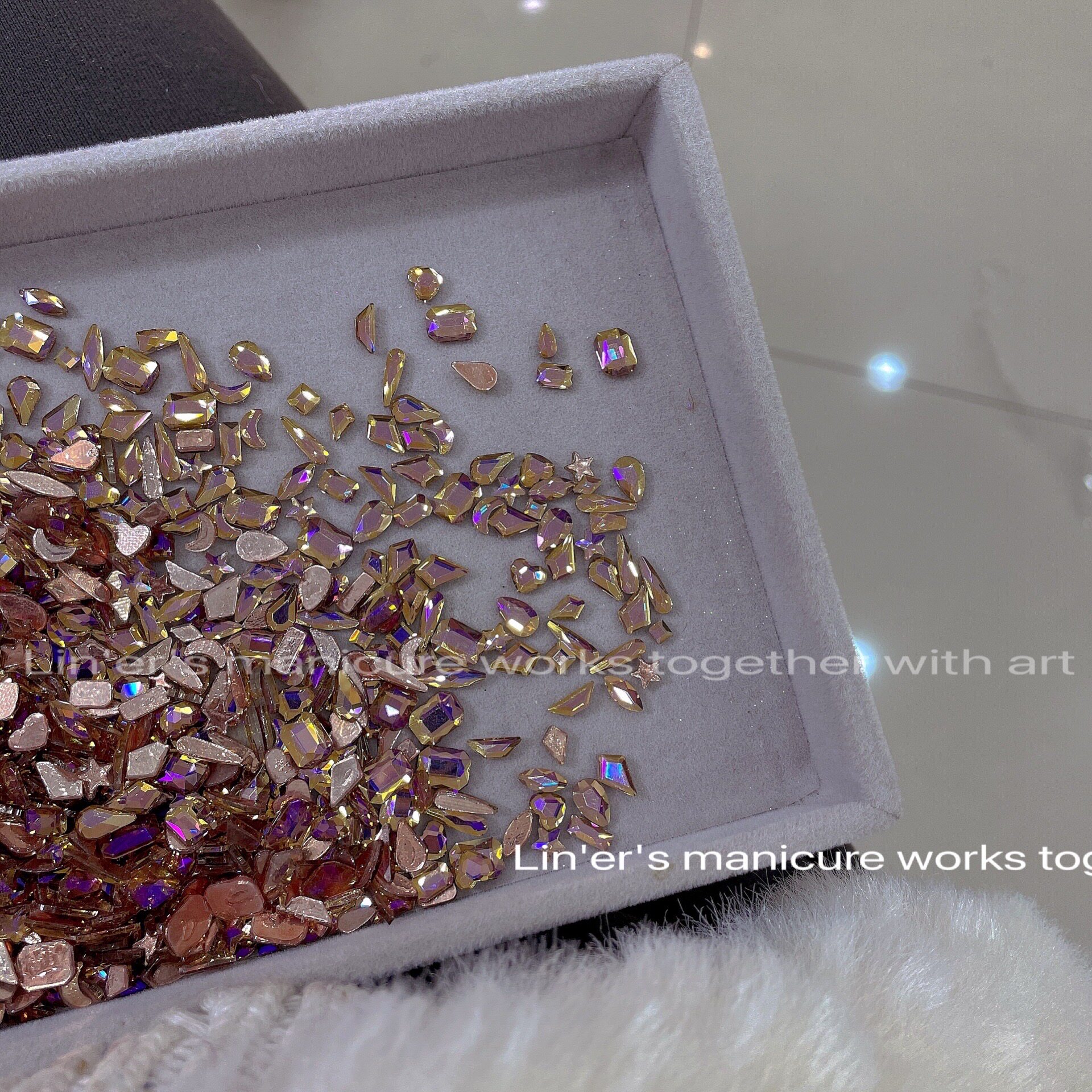 Lin 'er Mejia Rose Gold Bottom Imitation (GuiF Diamond) 100 mixed dress