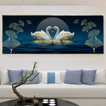 Swan Cross embroidered 2021 new living room full embroidered with foam heart and printed wedding bedroom handmade embroideries