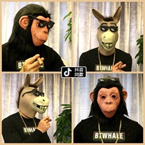 Bull Warrior Headgear Fish Head Sleeve Cute to blame MHead Animal Mask Ape Frogs Annual Meeting Funny Performance Props