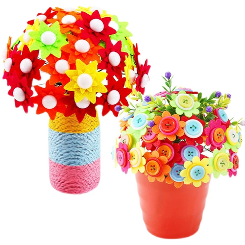 Детский креативный набор материалов для школьников для детского сада, цветочный горшок, «сделай сам», подсолнух