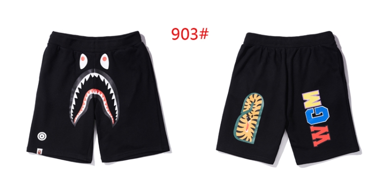 APE Shark Mouth Street Camo Hip to Hop Shorts Couple Loose Terry Unisex Style 5
