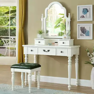 American country solid wood dressing table bedroom small apartment simple modern small makeup table white makeup table