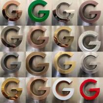 Acrylic crystal word engraving products processing PVC two-color board word Three-dimensional word luminous word Metal word