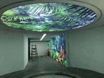 All kinds of indoor and outdoor inkjet photo car sticker display board Shaped cutting soft film Warp knitted cloth Canvas flag cloth