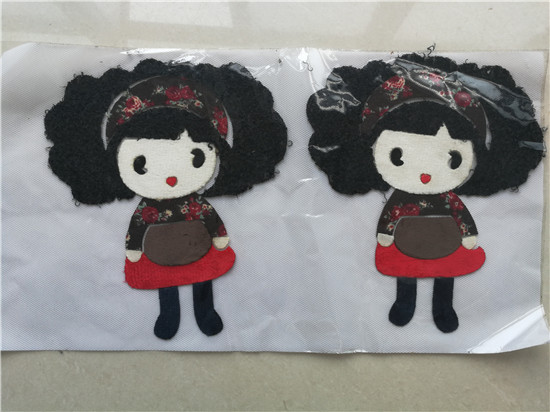 Little girl bear pattern adhesive can be ironed hot canvas stickers Clothing accessories accessories 1 2-1 6 yuan