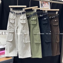 Girls clothing Pants Trendy Street Dance Straight Drum Casual Pants Large Nursery Pants Loose Foreign Air Broadlegged Pants 2023 Autumn