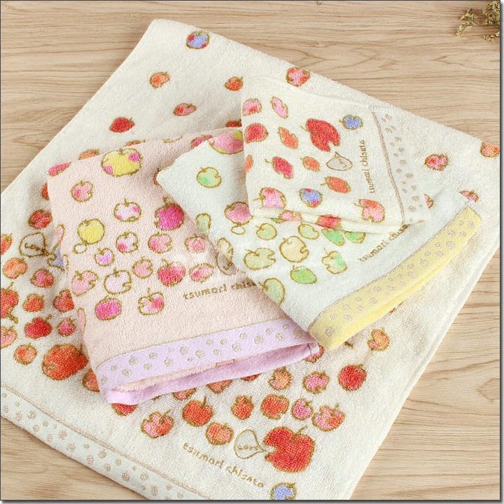 Recommended foreign trade export Japan Tsusen's home original single-rest goods Little Apple All cotton cartoon square towel water suction well