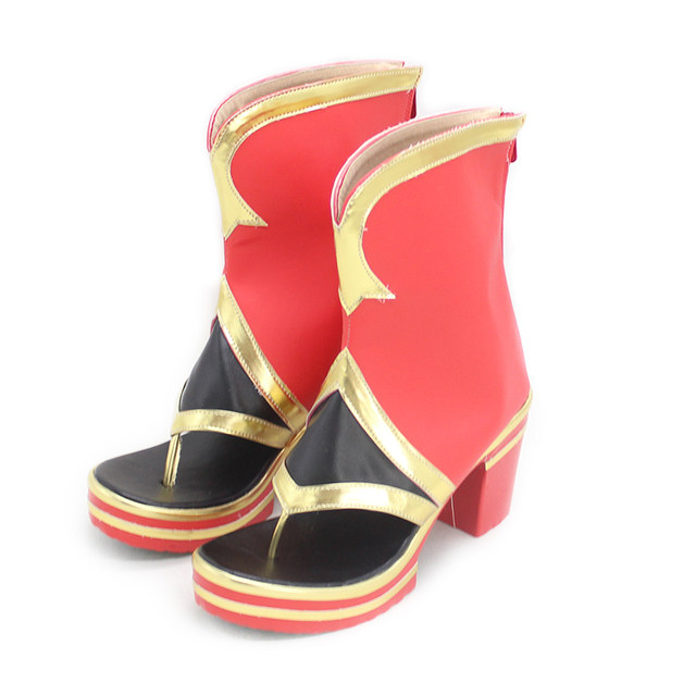 F1432 Jockey Girl Pretty Derby Northern Dark Horse Cosplay Shoes (Red Series)